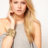 Asos Mega Stud Bracelet in Gold - Lyst