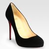 Christian Louboutin Suede Platform Pumps in Black - Lyst