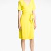 Diane Von Furstenberg Shannon Silk Wrap Dress in Yellow (acid lemon) - Lyst