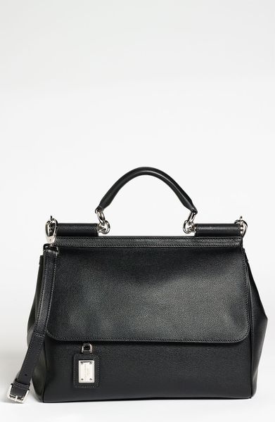 Dolce & Gabbana Miss Mamma Leather Satchel in Black (nero) - Lyst