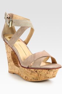 Dolce Vita Orla Suede Cutoutwedge Platform Sandals - Lyst