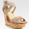 Dolce Vita Orla Suede CutOut Wedge Platform Sandals in Beige (grey) - Lyst