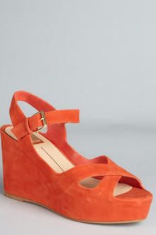 Dolce Vita Red Suede Eileen Platform Sandals - Lyst