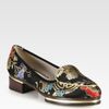 Jason Wu Brocade and Metallic Leather Stacked Loafers in Black - Lyst