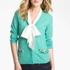 Kate Spade Hilda Cardigan in Green (dusty turquoise) - Lyst
