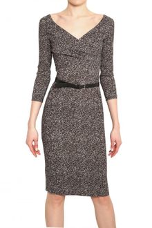 Michael Kors Herringbone Print Stretch Cady Dress - Lyst
