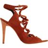 Narciso Rodriguez Lace Up Sandal in Brown (gold) - Lyst