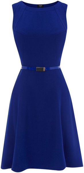 Oasis High Low Seamed Dress in Blue (dark blue) - Lyst