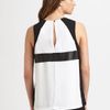 Rag & Bone Lara Leathercolorblock Top in White - Lyst