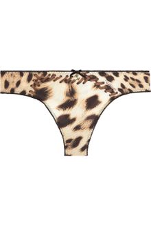 Roberto Cavalli Leopard and Whipstitchprint Crepe Briefs - Lyst