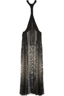 Roberto Cavalli Leopardprint Silkchiffon Gown - Lyst