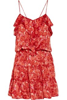 T-bags Printed Satin Dress - Lyst