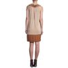 Thomas Maier Ruffled Neck Trim Dress in Beige (champagne) - Lyst