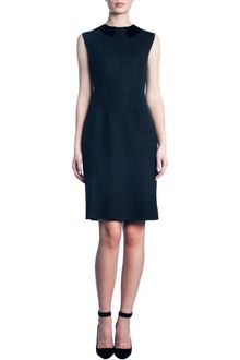 Thomas Maier Sleeveless Contrast Collar Dress - Lyst