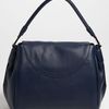 Versace Versace Medium Leather Flap Satchel in Blue (blu notte) - Lyst