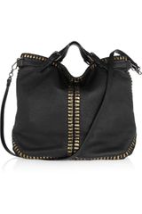 Bottega Veneta Metallic-Trimmed Textured Leather Tote