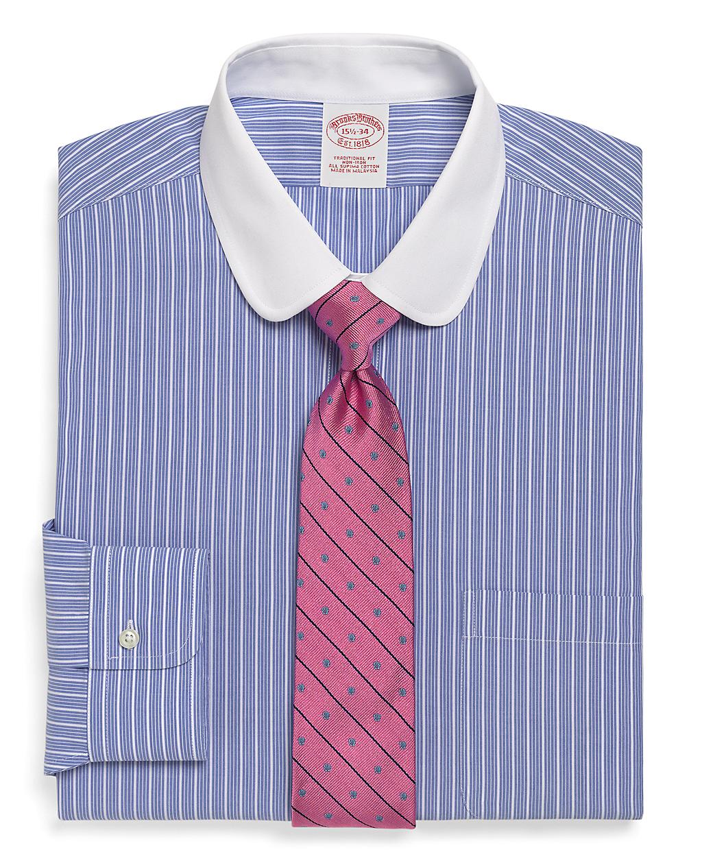 navy blue pinstripe dress shirt