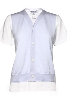 Comme Des Garçons Comme Des Garçons Cardigan Front T Shirt Blue - Lyst