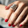 Fortune Favors The Brave Braided Cage Ring in Silver - Lyst