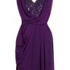 Matthew Williamson Embellished Lace and Draped Silk Chiffon Dress in Purple - Lyst