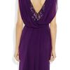 Matthew Williamson Embellished Lace and Draped Silk Chiffon Dress in Purple - Lyst