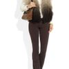Michael By Michael Kors Dipdyed Shearling Gilet in Brown (taupe) - Lyst