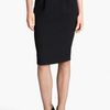 Oscar De La Renta Slim Wool Skirt in Black - Lyst
