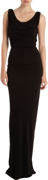 Prabal Gurung Drape Gown in Black - Lyst
