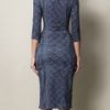 Preen Daisy Knit Print Dress in Blue - Lyst