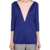 Pringle Of Scotland Cropped Back Sweater in Blue - Lyst