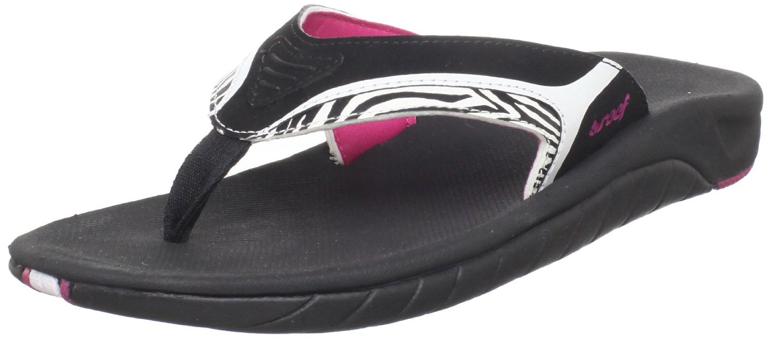 Reef Reef Womens Slap 2 Flip Flop Sandal in Black (black/zebra) Lyst