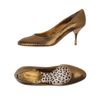 Roberto Cavalli Closed Toe Slip Ons in Gold (bronze) - Lyst
