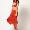 Seventh Wonderland Silk Beach Skirt with Cut Out Detail in Brown (copper) - Lyst