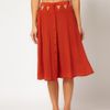 Seventh Wonderland Silk Beach Skirt with Cut Out Detail in Brown (copper) - Lyst