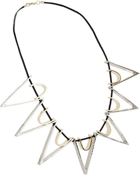 Topshop Triangle Thong Collar in Multicolor (mixed metal) - Lyst