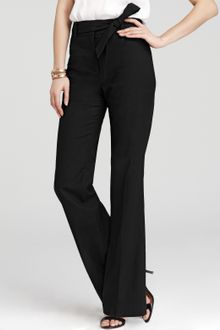 Ann Taylor Stretch Linen Twill Wide Leg Pants with Sash - Lyst