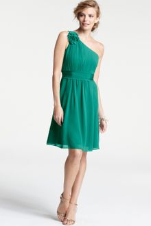Ann Taylor Silk Georgette Flower One Shoulder Bridesmaid Dress - Lyst