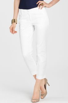 Ann Taylor Petite Cotton Twill Perfect Capris - Lyst