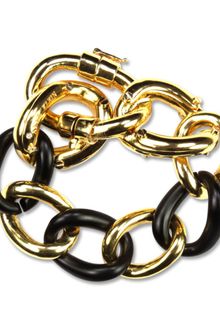 Anne Klein Gold Tone Jet Link Flex Bracelet - Lyst