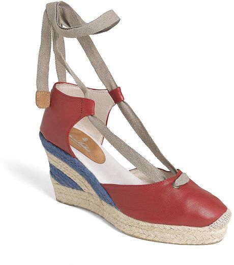 Brooks Brothers Dotted Wedge Espadrilles Shoes | $84 **Perfect for J.Crew navy