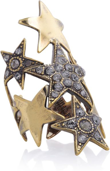 Emilio Pucci Crystal embellished Star Ring in Gold - Lyst