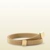 Gucci Skinny Metallic Belt with Interlocking Buckle in Gold - Lyst