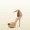 Gucci Taryn High Heel Platform Sandal with Ankle Strap in Beige (powder) - Lyst