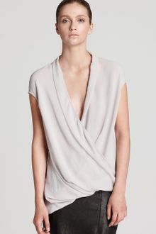 Helmut Lang Helmut Lang Top Soft Shroud Twisted Drape - Lyst