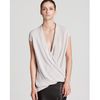 Helmut Lang Helmut Lang Top Soft Shroud Twisted Drape in Beige (plaster) - Lyst