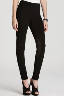 Lafayette 148 New York Skinny Pants with Leather Patches - Lyst