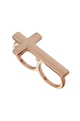 Topshop Cross 2 Finger Ring