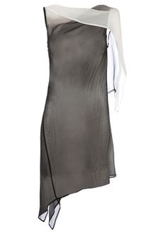 Ann Demeulemeester Two- Tone Sheer Dress - Lyst