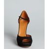 Gucci Black Suede Ankle Strap Peep Toe Platform Pumps in Black - Lyst
