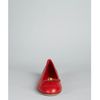 Gucci Red Leather Bamboo Bow Flats in Red - Lyst